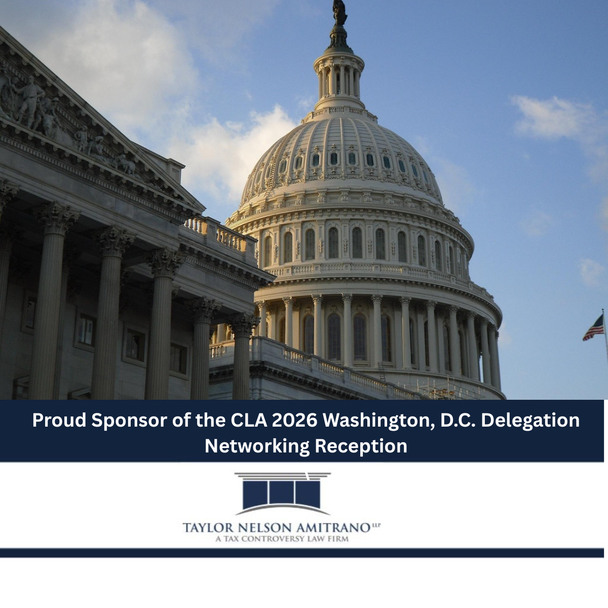 Taylor Nelson Amitrano to Sponsor Networking Reception at CLA Taxation Section’s 2026 Washington, D.C. Delegation