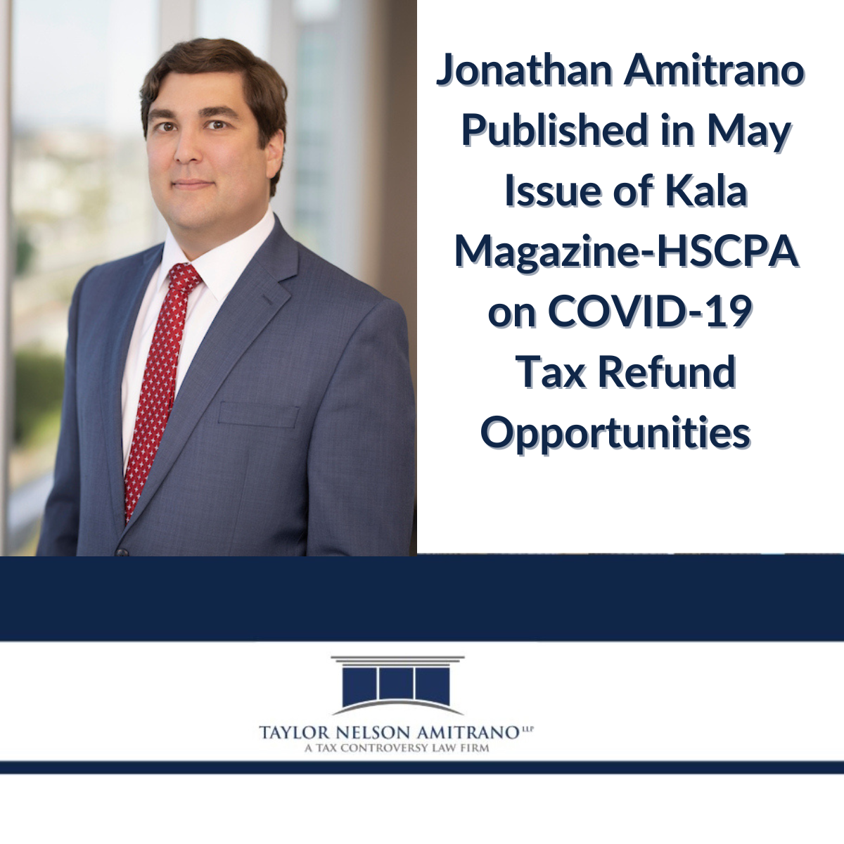 Jonathan Amitrano Published by HSCPA on COVID-19 Tax Refund Opportunities