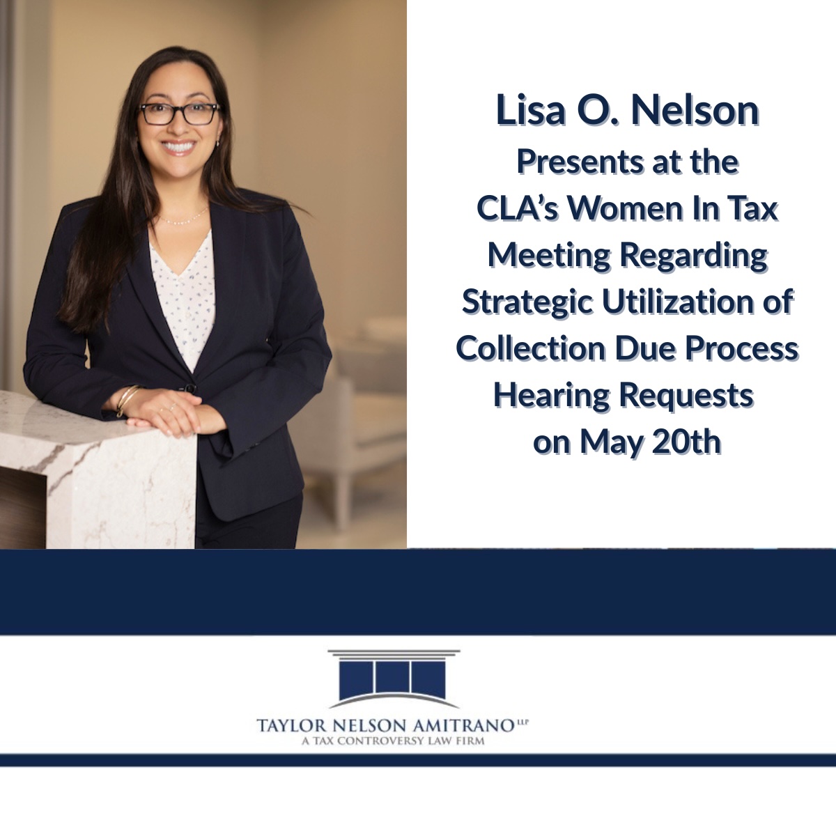 Lisa O. Nelson Presents at the Women in Tax Meeting on May 20th