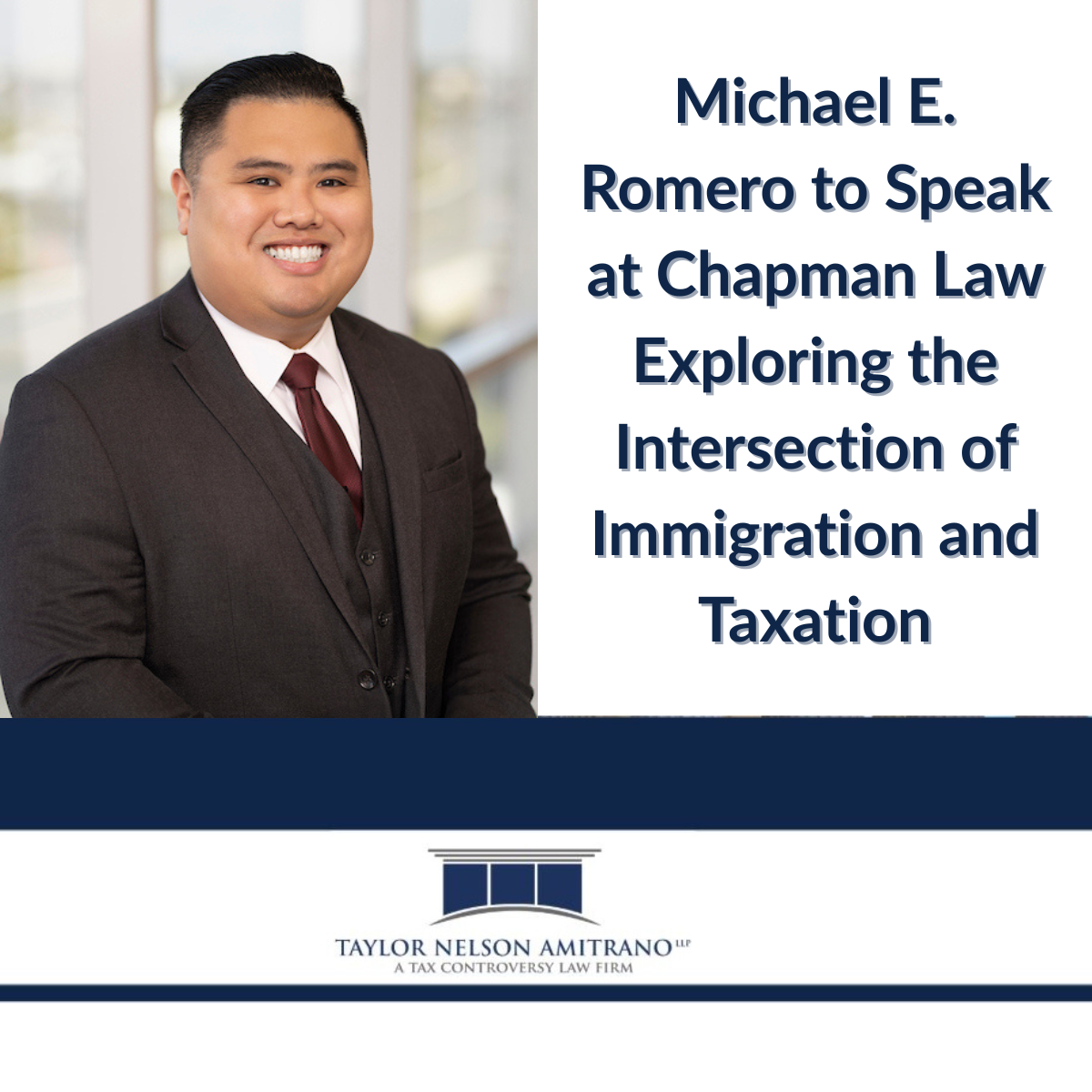 Michael E. Romero Presenting at Chapman University on “What Immigrants Owe — and What Are They Owed?” This Week