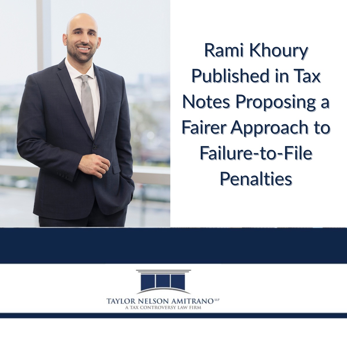 Rami Khoury’s Latest Article Published by Tax Notes.