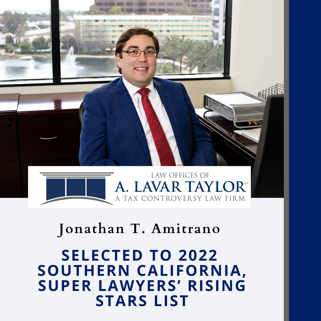 Jonathan T.  Amitrano Selected As A 2022 Southern California Super Lawyers Rising Star