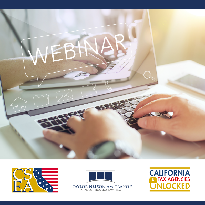 Jonathan Amitrano, Taylor Nelson Amitrano LLP Partner, Will be a Panelist at the California Society of Enrolled Agents California Tax Agencies Unlocked Virtual Event