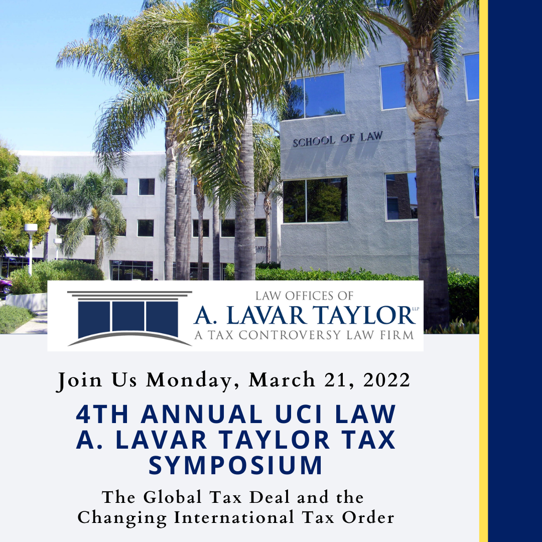 4th Annual UCI Law/A. Lavar Taylor Tax Symposium