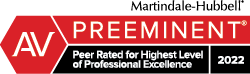 Peer Rated for Highest Level of Professional Excellence - AV