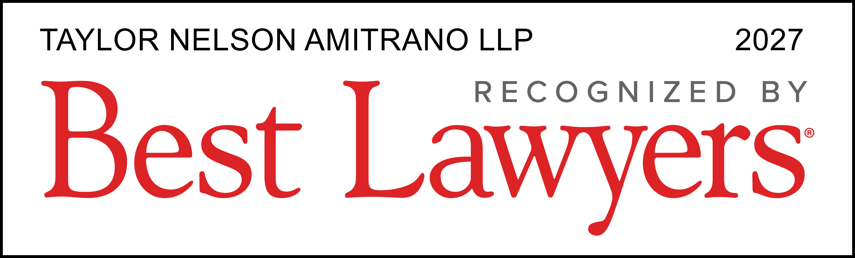 Taylor Nelson Amitrano LLP - Best Lawyers 2027