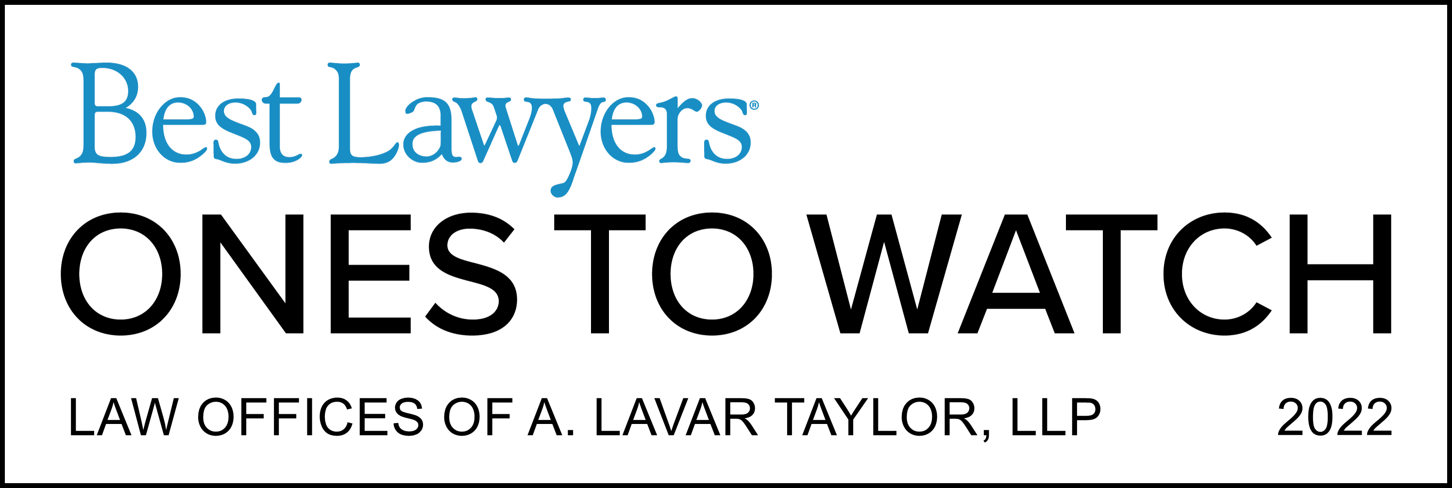 A. Lavar Taylor awarded Ones to Watch